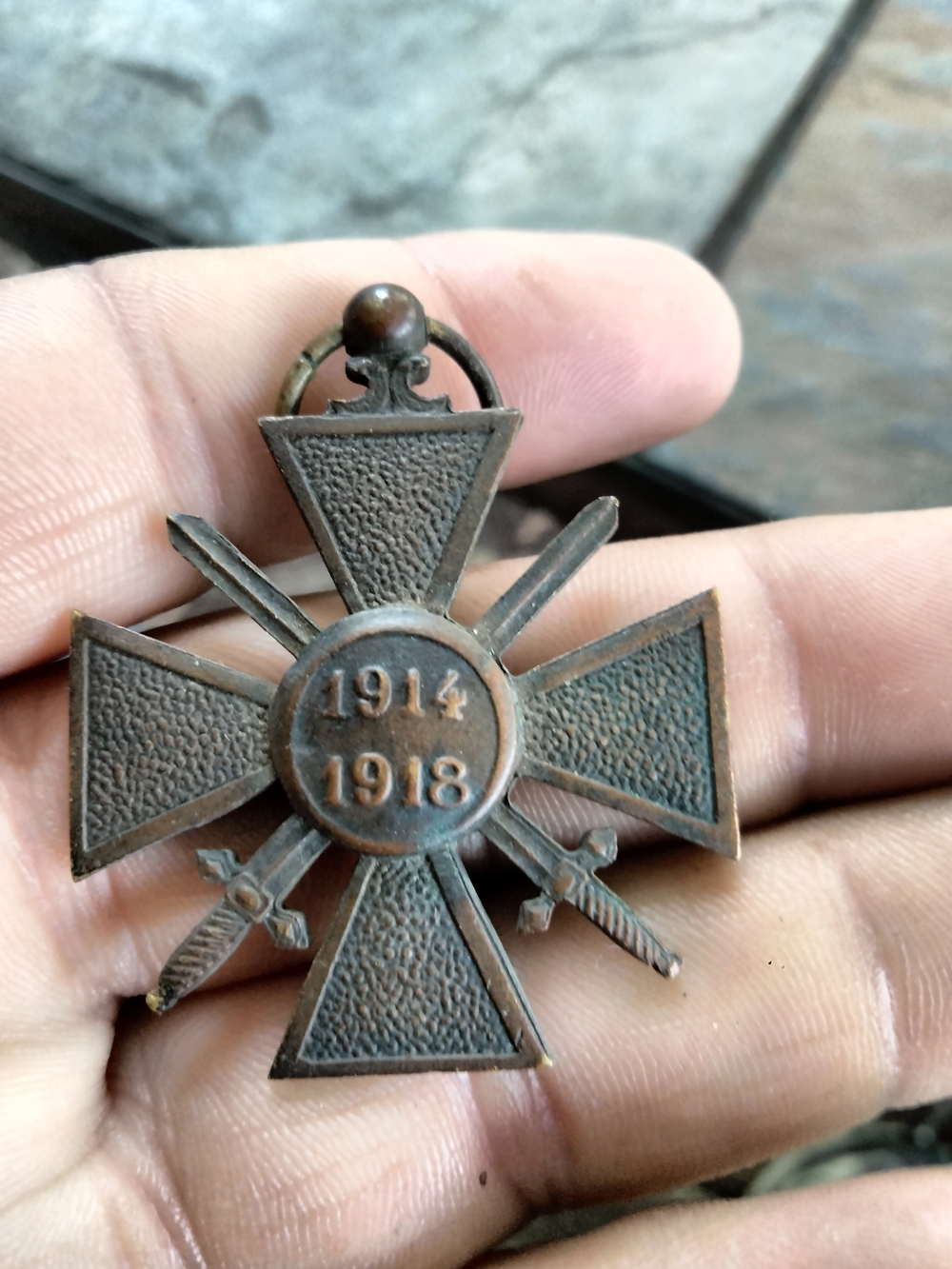 WWI French CROIX DE GUERRE MEDAL - FRENCH ARMY MILITARY MEDAL
